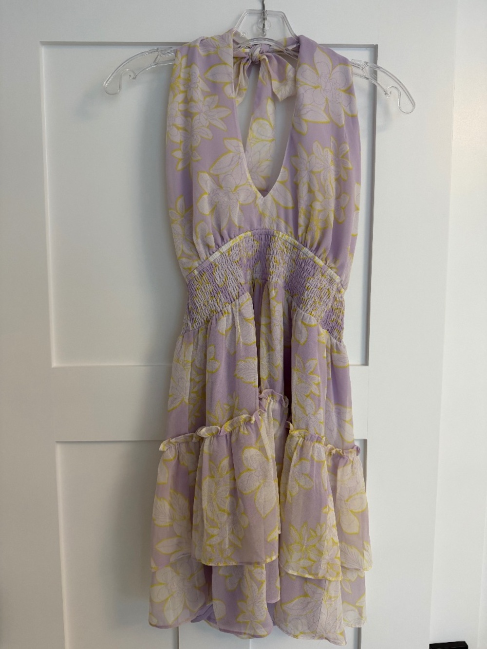 WAYF backless halter dress